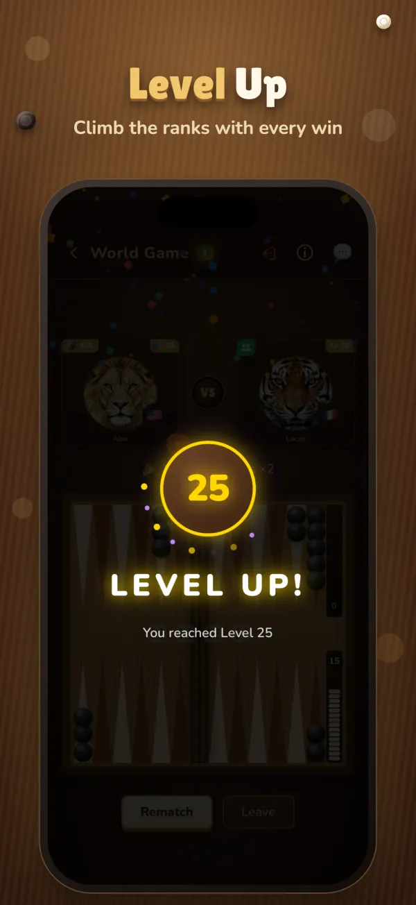 Level Up: climb the ranks with every win