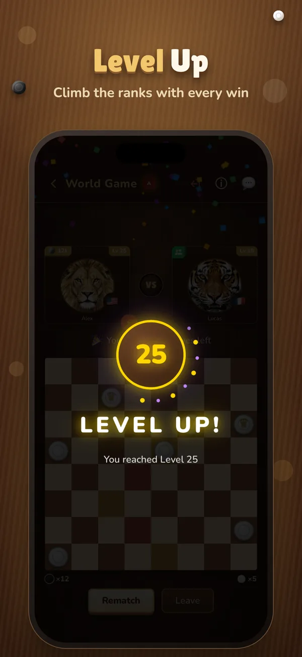 Level Up: climb the ranks with every win